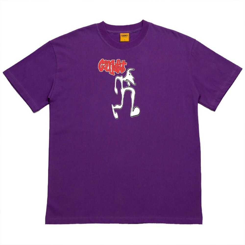 New! Carpet Company Purple Cotton Crewneck Stompman Tee 4446